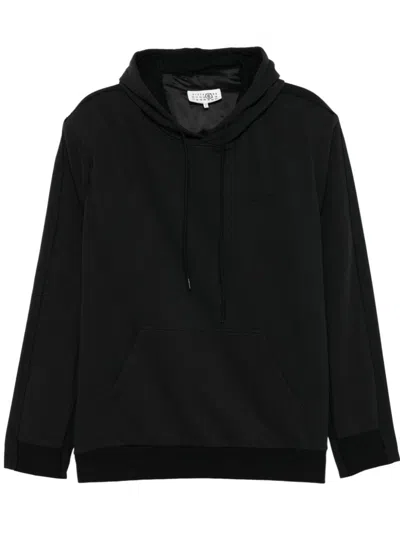 Mm6 Maison Margiela Mm6 Sweatshirt In Jersey And Wool In Nero
