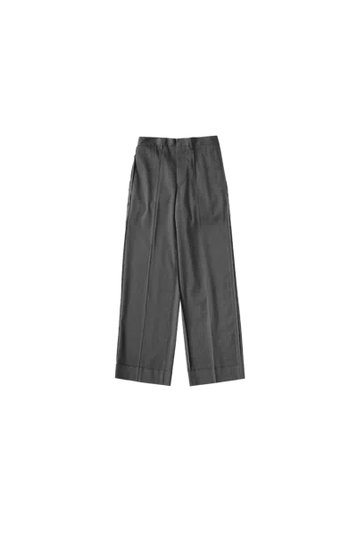 Mm6 Maison Margiela Mm6 Tailored Wool Pants Dark Grey Melange In Gray