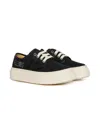 Mm6 Maison Margiela Canvas Low Trainers With Numeric Logo In Black