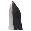 Mm6 Maison Margiela Mm6 Virgin Wool Blend Contrast Back Fray Edge Boxy Blazer In Black