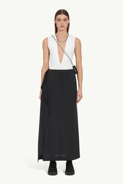 ❥MYTmama❥様 Mm6 Maison Margiela Mm6 Women Studio Long Skirt In 900 Black