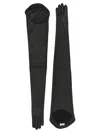 Mm6 Maison Margiela Agnelle Long Three-finger Gloves Collection In Black