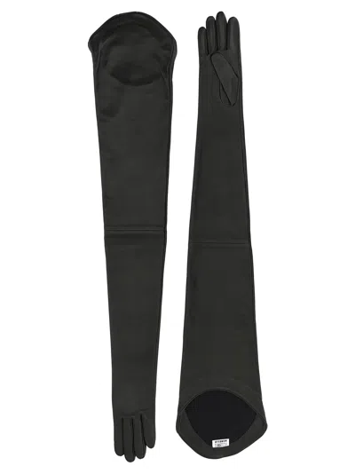 Mm6 Maison Margiela Mm6 X Agnelle Long Gloves In Black