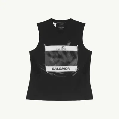 Mm6 Maison Margiela Mm6 X Salomon Abstract Print T-shirt In Black
