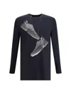 Mm6 Maison Margiela Mm6 X Salomon Edition Sneaker Print T-shirt Black In Black