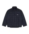 Mm6 Maison Margiela Quilted Jacket With High Collar And Cuffs In Blue