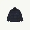 Mm6 Maison Margiela Quilted Jacket With High Collar And Cuffs In Blue