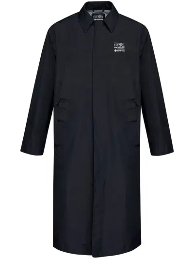 Mm6 Maison Margiela Black Salomon Edition Outerwear Trench Coat