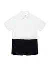 Mm6 Maison Margiela Two-tone Short-sleeve Dress In Multicolour