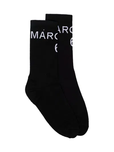 Mm6 Maison Margiela Kids' Mm6z7u Socks In Black