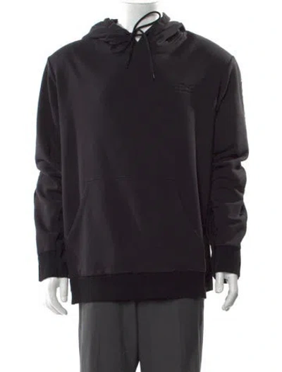Pre-owned Mm6 Maison Margiela Mock Neck Long Sleeve Hoodie In Black
