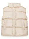Mm6 Maison Margiela Mock-neck Padded Vest In Neutrals
