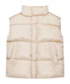 Mm6 Maison Margiela Mock-neck Padded Vest In Nude