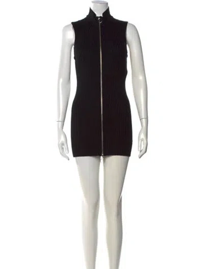 Pre-owned Mm6 Maison Margiela Mock Neck Sweater In Black