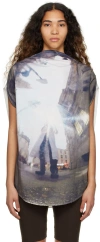 Mm6 Maison Margiela Multicolor Printed Blouse In 001s Black