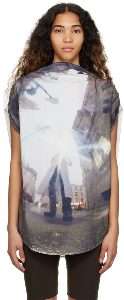 Mm6 Maison Margiela Multicolor Printed Blouse In 001s Black