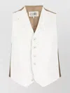 Mm6 Maison Margiela Multicolor Stretch Polyester Blend Vest In White