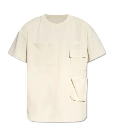 Mm6 Maison Margiela Multiple-pockets Cotton T-shirt In White