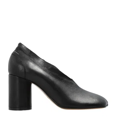 Mm6 Maison Margiela Nappa Leather Anatomic Court Shoes In Black