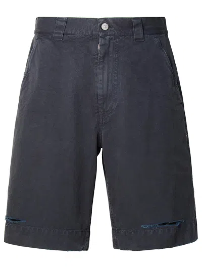 MM6 MAISON MARGIELA MM6 MAISON MARGIELA NAVY COTTON BERMUDA SHORTS