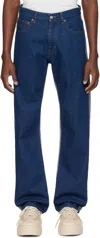 Mm6 Maison Margiela Navy Five Pocket Jeans In 470 Blue