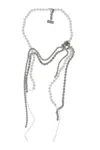 Mm6 Maison Margiela Mm6 By Maison Margiela Dangle Necklace With Faux-pearl Accents