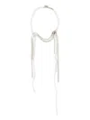Mm6 Maison Margiela Mm6 By Maison Margiela Dangle Necklace With Faux-pearl Accents In Metallic