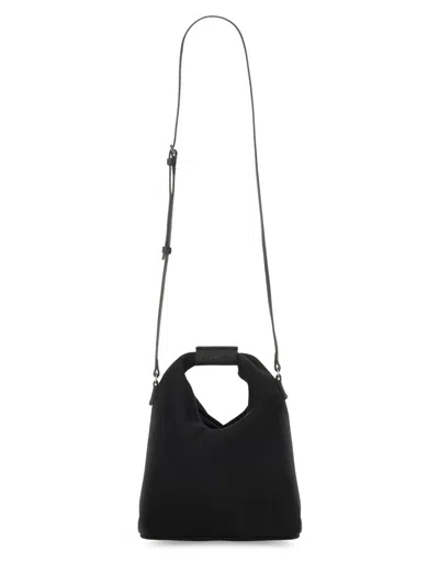 Mm6 Maison Margiela Neutrals Japanese Structured Silhouette Shoulder Bag In Black