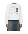 Mm6 Maison Margiela Newspaper Print Jersey Sweatshirt In White