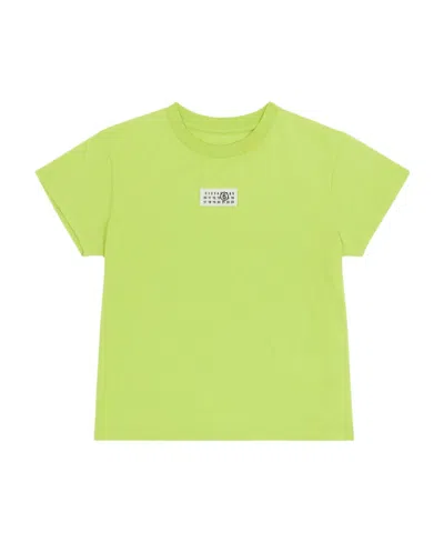 Mm6 Maison Margiela Number-motif Cotton T-shirt In Green