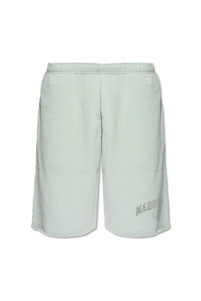Mm6 Maison Margiela Logo-print Track Shorts In Blue