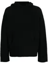 Mm6 Maison Margiela Number-motif Knitted Hoodie In Black