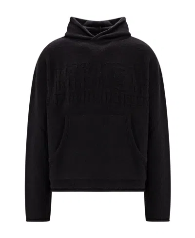 MM6 MAISON MARGIELA MM6 MAISON MARGIELA LOGO DETAILED TEXTURED HOODIE