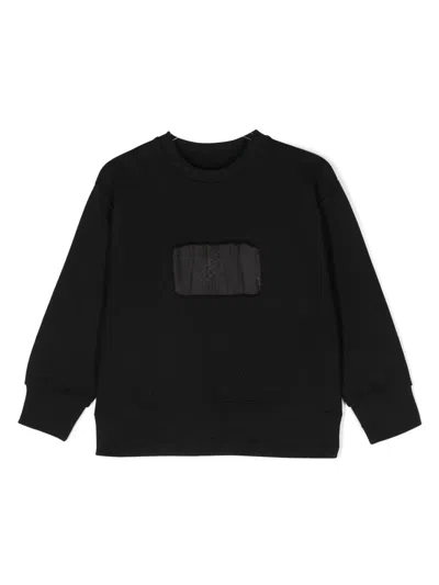 Mm6 Maison Margiela Kids' Sweatshirt Mit Nummern-patch In Schwarz