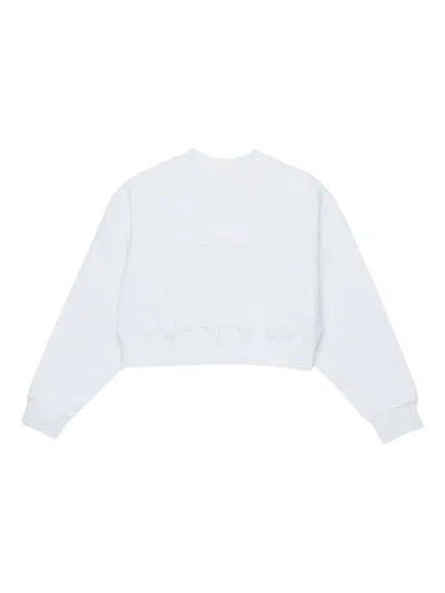 MM6 MAISON MARGIELA NUMBER-PATCH CROPPED SWEATSHIRT