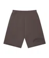 Mm6 Maison Margiela Number Pattern Shorts In Brown