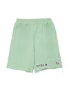 Mm6 Maison Margiela Number-print Cotton Shorts In Green