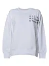 Mm6 Maison Margiela Number-print Cotton Sweatshirt In White