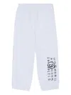 Mm6 Maison Margiela Number-print Sweatpants In White