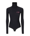 Mm6 Maison Margiela Number Printed Bodysuit In Black