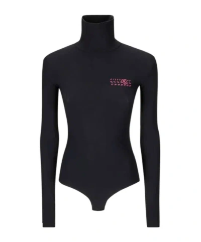 Mm6 Maison Margiela Number Printed Bodysuit In Multicolor