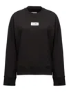 Mm6 Maison Margiela Sweatshirt Mit Nummern-applikation In Black
