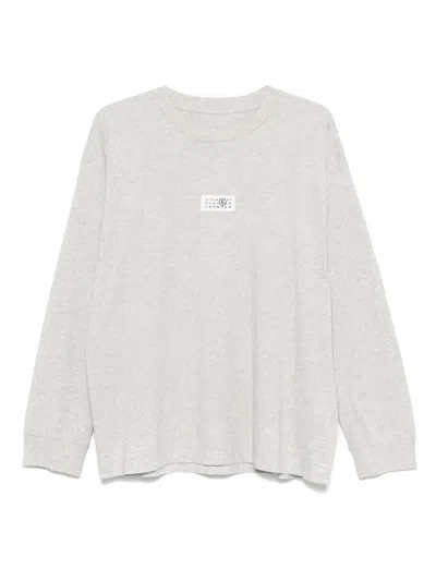 Mm6 Maison Margiela T-shirt Mit Nummern-applikation In White