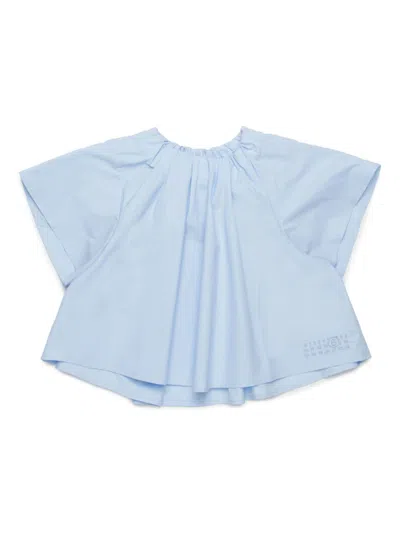 Mm6 Maison Margiela Numbers Blouse In Blue