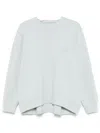 Mm6 Maison Margiela Numbers-embroidered Sweatshirt In Blue
