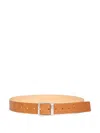 Mm6 Maison Margiela Numbers-engraved Belt In Brown