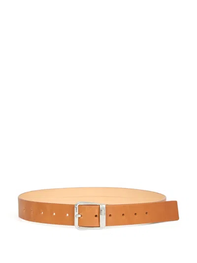 Mm6 Maison Margiela Numbers-engraved Belt In Brown