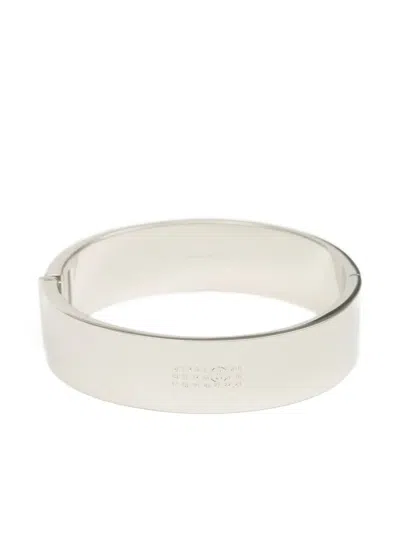 Mm6 Maison Margiela Numbers-engraved Bracelet In Silver