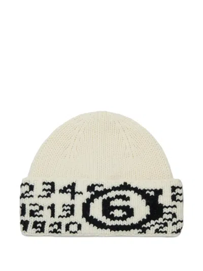 Mm6 Maison Margiela Numbers-intarsia Beanie