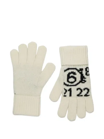 Mm6 Maison Margiela Numbers-intarsia Gloves